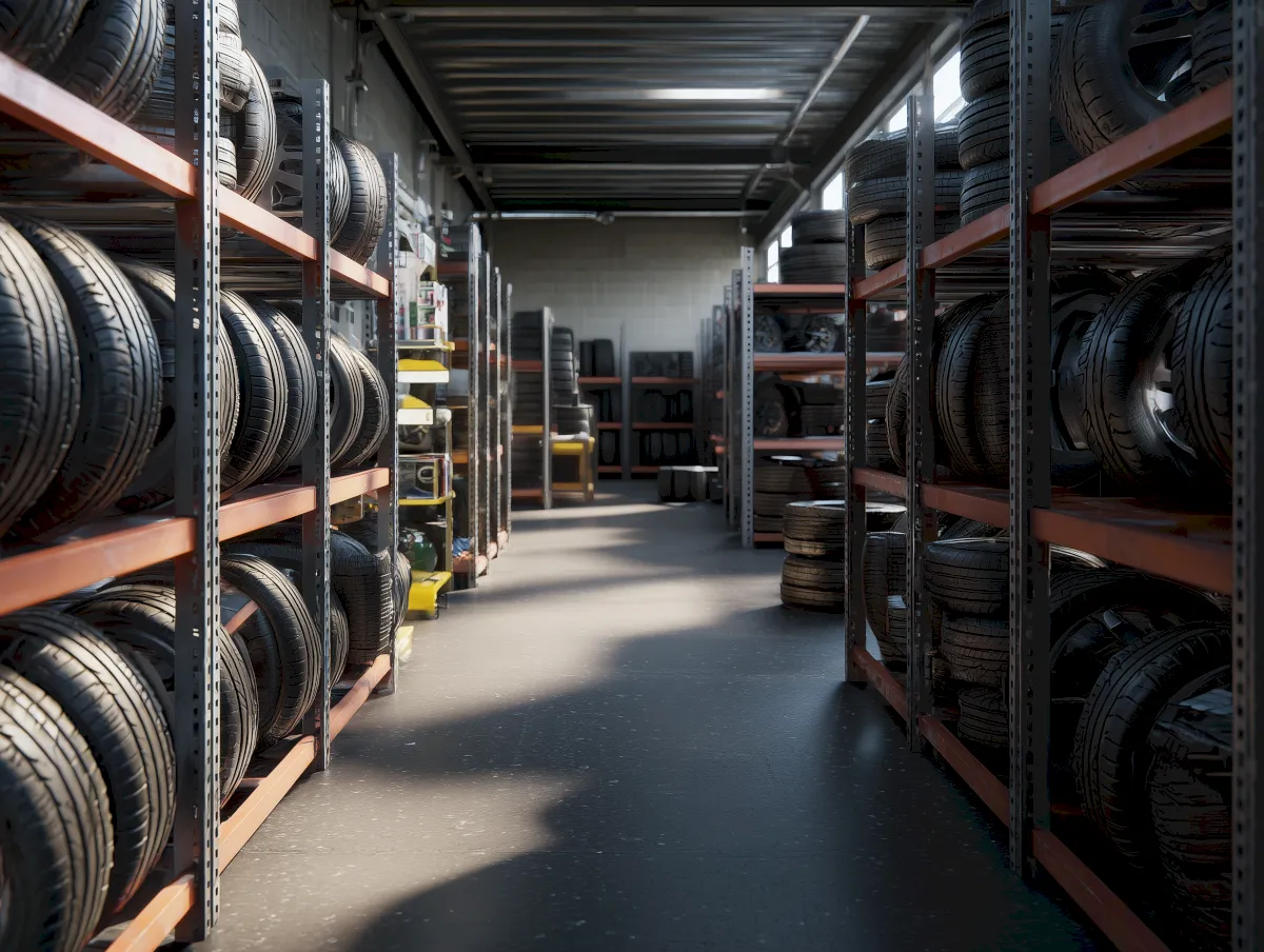 Reifenlager im Auto-Center Schmidt